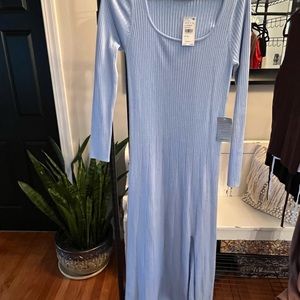 ASTR BLUE knit maxi or midi dress size XL